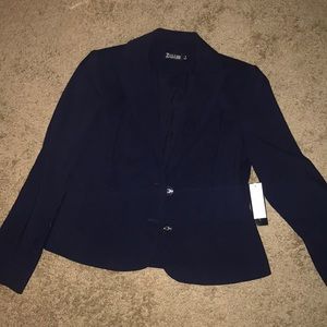 New York & Company Navy Stretch Blazer